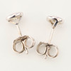 18ct White Gold Diamond Stud Earrings – 0.38ct - Rub Over Setting - Top View