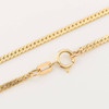Second Hand 9ct Gold 18” Flat Curb Chain Necklace - Close Up View