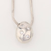 Second Hand Platinum Diamond Egg Pendant with Chain - Front View