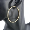 9ct Gold Large Hoop Earrings - Worn View