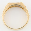 Second Hand 9ct Gold Diamond Greek Meander Signet Ring - Top View
