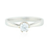 Second Hand 18ct White Gold Solitaire Cubic Zirconia Ring - Main View