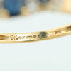 Second Hand 9ct Gold Sapphire & Diamond Dress Ring - Hallmark Detail