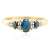 Second Hand 9ct Gold Sapphire & Diamond Dress Ring - Main View