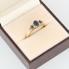 Second Hand 9ct Gold Sapphire & Diamond Dress Ring - In Box