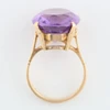 Vintage 9ct Gold Single Stone Amethyst Ring – 1961-1962 - Top View