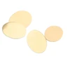 Second Hand 9ct Gold Plain Oval Chain Cufflinks - Main View
