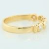 9ct Gold 5 Stone Rub-Over Diamond Ring - Side View