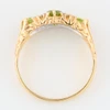 9ct Gold Peridot and Diamond Half Hoop Ring - Top View