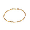 Second Hand 2 Colour 18ct Gold Fancy Tube Link Bracelet