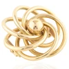 Vintage 1950s 9ct Gold Swirl Brooch - Main View