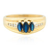 Second Hand 14ct Gold Marquise Sapphire & Diamond Dress Ring - Main View