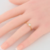 9ct Gold Solitaire Diamond Ring, Miracle Setting - Worn View