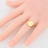 Second Hand 18ct Gold Oval Pinkie Signet Ring – Size I - Worn View