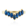 Second Hand 9ct Gold Sapphire Wishbone Ring - Main View