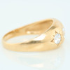 Second Hand 9ct Gold Cubic Zirconia Trilogy Gypsy Ring - Side View