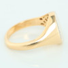 9ct Gold Diamond Round Signet Ring - Side View