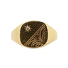 Pre Owned 9ct Gold Diamond Signet Ring