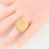 Second Hand 9ct Gold Sovereign Ring – 1904 - Worn View