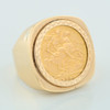 Second Hand 9ct Gold Sovereign Ring – 1904 - Angled View