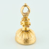 Antique 9ct Gold and Chalcedony Fob - 1837 - Side View