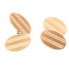 Vintage 9ct Rose Gold Oval Cufflinks - Main View