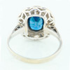 Antique 18ct White Gold Sapphire & Diamond Cluster Ring - Rear Value