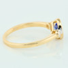 9ct Gold Tanzanite and Diamond Trilogy Ring - Side View