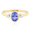 9ct Gold Tanzanite and Diamond Trilogy Ring - Main View