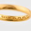 Vintage 22ct Gold Wedding Band – Size J - Hallmark Detail
