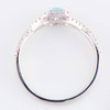 9ct Gold Aquamarine and Diamond Swirl Dress Ring - Top View