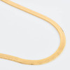 Second Hand 9ct Gold 15” Herringbone Choker Necklace = Angled View