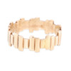 Second Hand 9ct Gold Irregular Blocked Bar Band Ring - Main View
