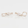 Vintage 18ct White Gold Disc Diamond Drop Earrings – Art Deco Style - Side View