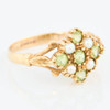 Second Hand 9ct Gold Peridot and Pearl Dress Ring - Angled View