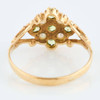 Second Hand 9ct Gold Peridot and Pearl Dress Ring - Rear View
