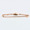 Antique 9ct Gold Opal Bar Brooch - Side View