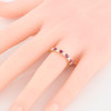 9ct Gold Ruby & Diamond Eternity Ring - Worn View