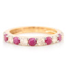 9ct Gold Ruby & Diamond Eternity Ring - Front View