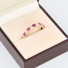 9ct Gold Ruby & Diamond Eternity Ring - In Box