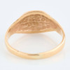 Second Hand 9ct Gold Cushion Shaped Signet Ring – Size Q ½ - 1982 - Rear View