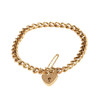 Vintage 9ct Gold Charm Bracelet & Heart Padlock Catch