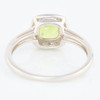 9ct White Gold Peridot and Diamond Cluster Ring