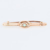 Antique 9ct Gold Opal and Pearl Bar Brooch - Front View