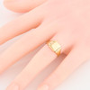 Vintage 9ct Gold Rectangle Signet Ring – Size L ½ - 1955-1956 - Worn View