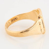 Vintage 9ct Gold Rectangle Signet Ring – Size L ½ - 1955-1956 - Side View