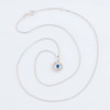 9ct White Gold Sapphire & Diamond Halo Pendant Necklace - All Item View