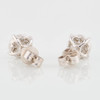 18ct White Gold Diamond Cluster Stud Earrings - Rear View