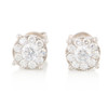 18ct White Gold Diamond Cluster Stud Earrings - Main View