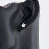 18ct White Gold Diamond Cluster Stud Earrings - Worn View
